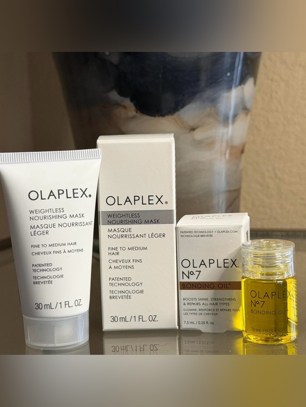 OLAPLEX No.7 Bonding Oil & Weightless Nourishing Mask -